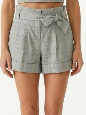 ANTHROPOLOGIE | TAIKONKU High Wasted Cuffed Plaid Shorts NEW Women’s Size 8